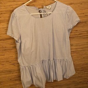 Blue and white stripped shirt